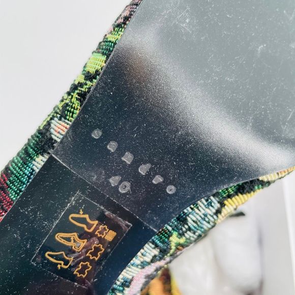 New SANDRO Paris Elise Floral Print Pumps Shoes Size 40 Black with straps - Picture 10 of 12